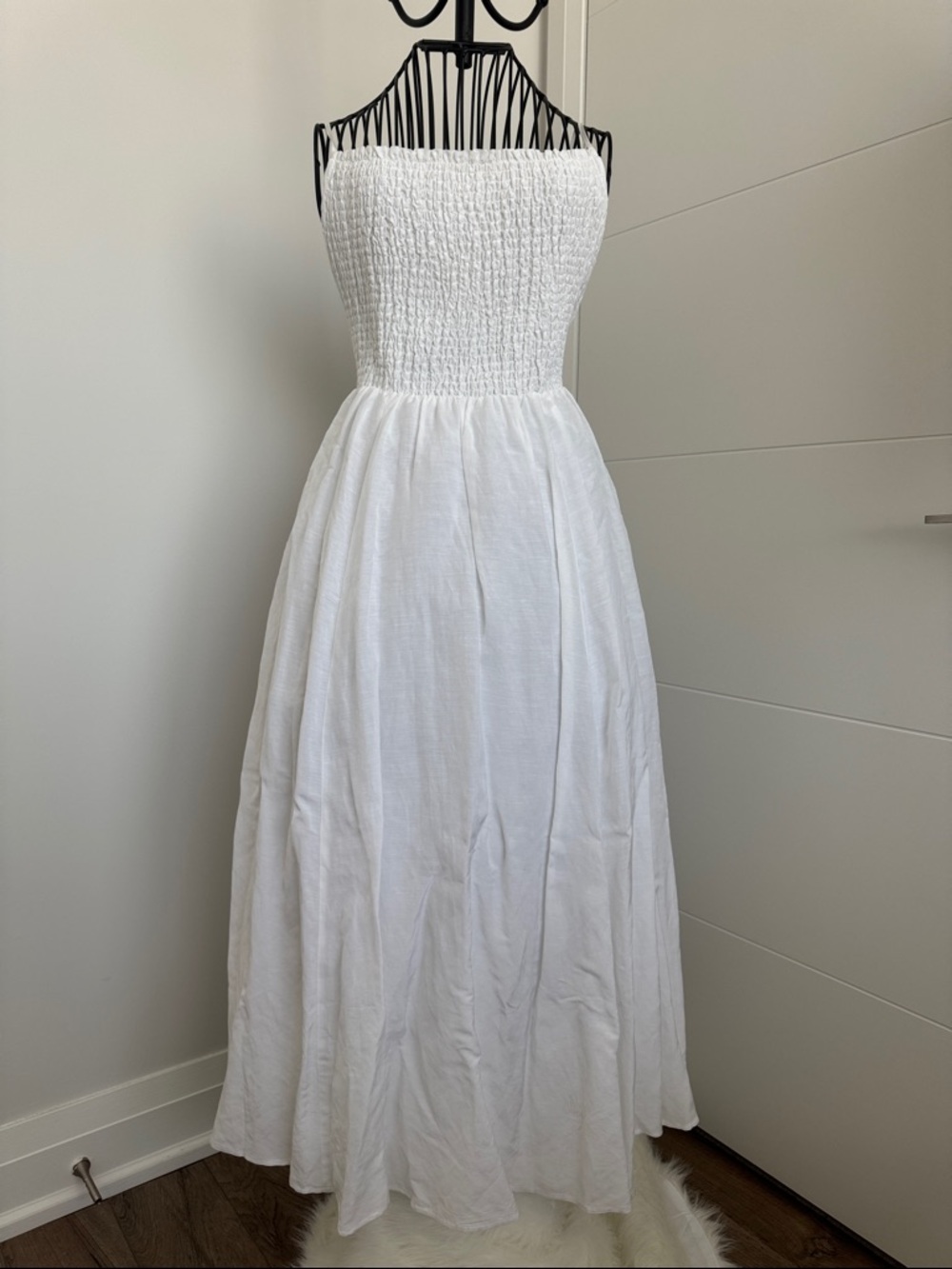 Aritzia Wilfred Georgette Dress - white linen size S